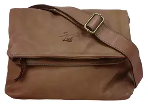 Сумка через плечо Samantha Look, натуральная кожа, производство Италия, цвет Cognac