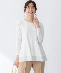 Комплект из рубашки и многоярусной длинной футболки Suite, цвет Ivory [002]