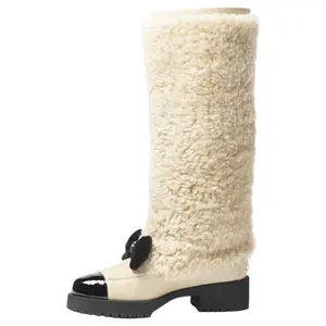 Колготки COCO NEIGE серии 25N высокие до колена женские beige CHANEL, Original Shoe Box Included