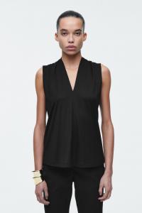 Блузка с v-образным вырезом COS, черный