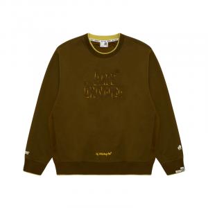 Свитшот A Bathing APE с тисненым логотипом Aape, зеленый