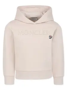 Худи с вышитым логотипом Moncler Enfant, розовый