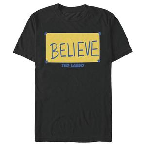 Мужская футболка с рисунком Ted Lasso Believe Sign Licensed Character, черный