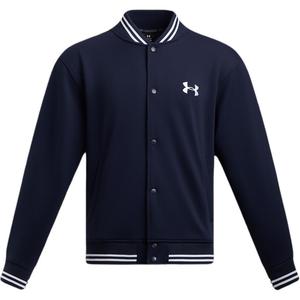 Under Armour Вязаная бейсбольная куртка-бомбер унисекс темно-синего цвета, Navy Blue