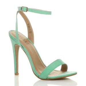 Босоножки на каблуке из искусственной замши на высоком каблуке с ремешком на щиколотке Barely There AJVANI, зеленый
