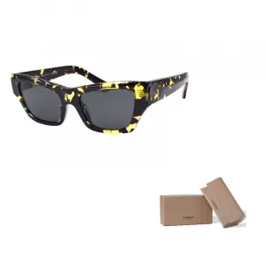 Burberry Солнцезащитные очки с пластиковой оправой неправильной формы для женщин, Tortoiseshell