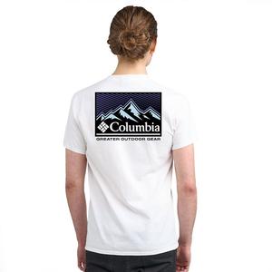 Мужская футболка Columbia с коротким рукавом и рисунком, цвет Vivid White