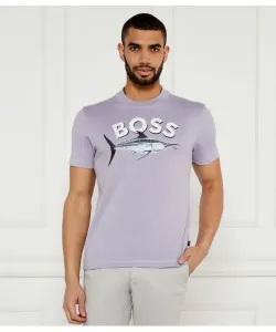 Футболка te_bossfish Regular fit Boss Orange, фиолетовый