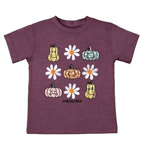 Футболка с принтом Smileyworld pumpkin daisies chart The Juniper Shop, Plum