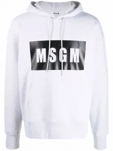 Худи с логотипом MSGM, серый