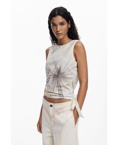 Женская футболка с галстуком Одуванчик Desigual, White