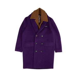 Двубортный пушистый коричневый жилет Palm Angels Фиолетовый