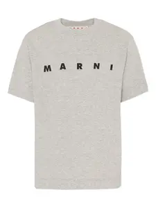 Футболка с логотипом Marni Kids, серый
