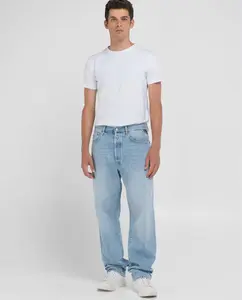 Мужские прямые джинсы с карманами Replay, голубой