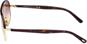 Солнцезащитные очки Tom Ford MAXWELL FT 1019, золотисто-коричневые, размер 59/13/140, унисекс