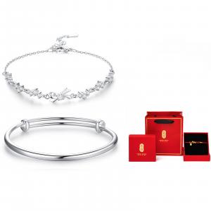 Jodie＆Kevin Джоди и Кевин Браслет из циркония для женщин серебряный