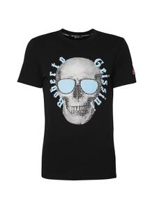 Футболка с вышитым черепом, черно-синяя Roberto Geissini
