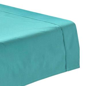 Простыня Homescapes ohne Gummizug Fadendichte 200, бирюзовый - 240 х 275 см