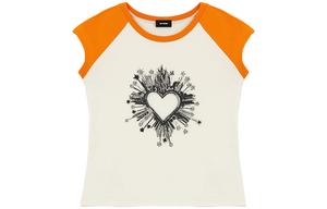 Футболка с рукавом реглан женская Orange WE11DONE, оранжевый