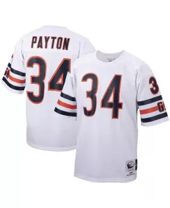 Мужская реплика футболки Walter Payton белого цвета Chicago Bears Big and Tall 1985 Retired Player Mitchell & Ness