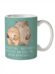 Кружка на 10-ю годовщину свадьбы, свадьба с розами, с надписью Морской бриз Mr. & Mrs. Panda