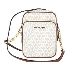 Сумка через плечо Jet Set Medium Vanilla PVC North South с цепочкой Michael Kors