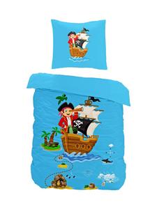 Комплект постельного белья Renforcé, 100x135 см, пиратский дизайн, светло-голубой JACK, 100x135 см