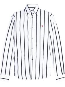 Рубашка в полоску с изображением черепа Александра Маккуина Alexander McQueen, белый