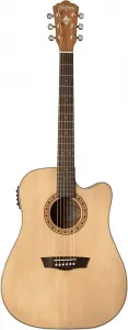 Акустическая гитара Washburn Harvest Dreadnought Cutaway, натуральный глянец (WD7SCE-A-U)