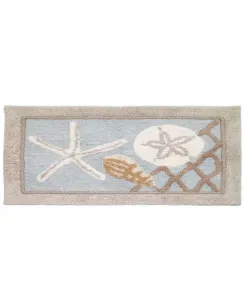 Коврик для ванной в виде морских ракушек и сетки, 61 x 152 см Avanti, мультиколор