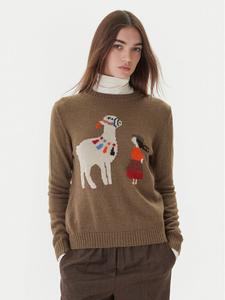 Свитер regular fit Nitra 2525366292 Weekend Max Mara, коричневый