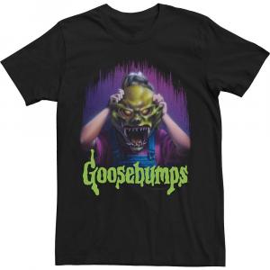 Мужская футболка с постером и обложкой «Маска с привидениями» Goosebumps The Haunted Mask Licensed Character, черный