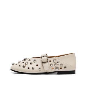 Туфли Мэри Джейн на плоской подошве женские ELLE, Beige