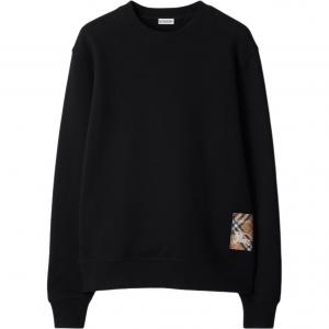 Флисовая толстовка Check Patch Burberry, черный