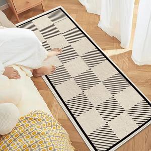 Budis Ковер 100х240 см для спальни/гостиной в скандинавском стиле, faux cashmere, не скользит