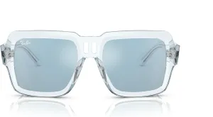 Женские солнцезащитные очки Ray-Ban RB4408 Magellan Square, Transparent Light Blue/Light Blue Mirrored Silver