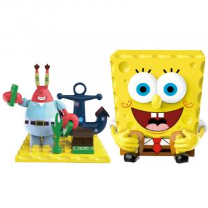 Конструктор SpongeBob Pineapple Carrier Building Blocks Mystery Boxes Single Mystery Box/Full Box 4 Pcs Tide Rising Anime