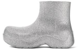 Ботинки Bottega Veneta Puddle Ankle, серебряный