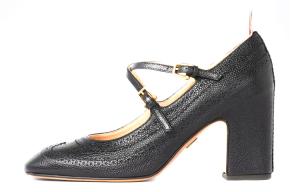 Туфли Мэри Джейн с перекрещивающимися ремешками и эффектом броги THOM BROWNE, Original Shoe Box Included