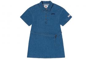Dickies Женское платье с шортами и рукавами, цвет Blue