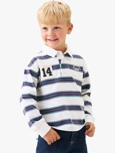 Детская хлопковая полосатая регбийка Angel & Rocket, Blue