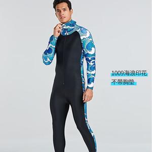 Гидрокостюм Shark Bart, мужской цельный костюм с медузой, купальник с длинными рукавами, мужской серфинг, подводное плавание, волновой принт, размер L-4XL SBART