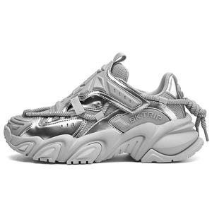 SK.TRIP Мужские кроссовки Mecha Low Top Chunky в титановом сером цвете (потертый эффект), цвет Titanium Gray (Distressed)