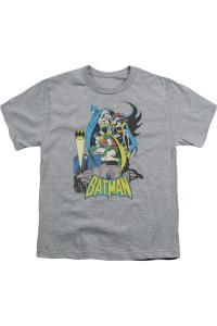 Футболка DC Comics "Batman: Трио героев" с коротким рукавом для детей Gildan, Athletic Heather
