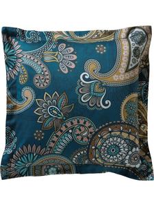 Erwin Müller Сатиновая наволочка Mako синего цвета