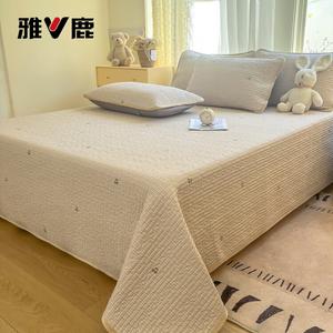 Yalu Простыня молочного велюра 150х230 см, утолщенная, теплая, мягкая, цвет Cherry Dots