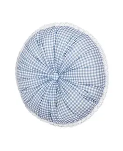 Декоративная подушка Кортни с пуговицами, круглая, 15 дюймов Royal Court, blue