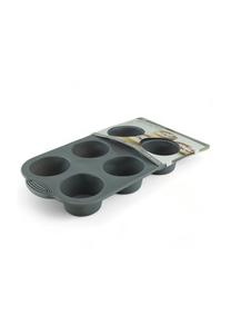 Силиконовая форма для выпечки Cofi на 6 кексов, 32 x 18 см, серый