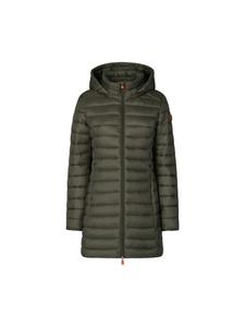 Стеганое пальто Carol темно-зеленого цвета SAVE THE DUCK
