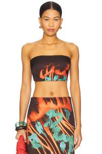 Короткий топ Linus Eugenia Fernandez, malagua turquoise